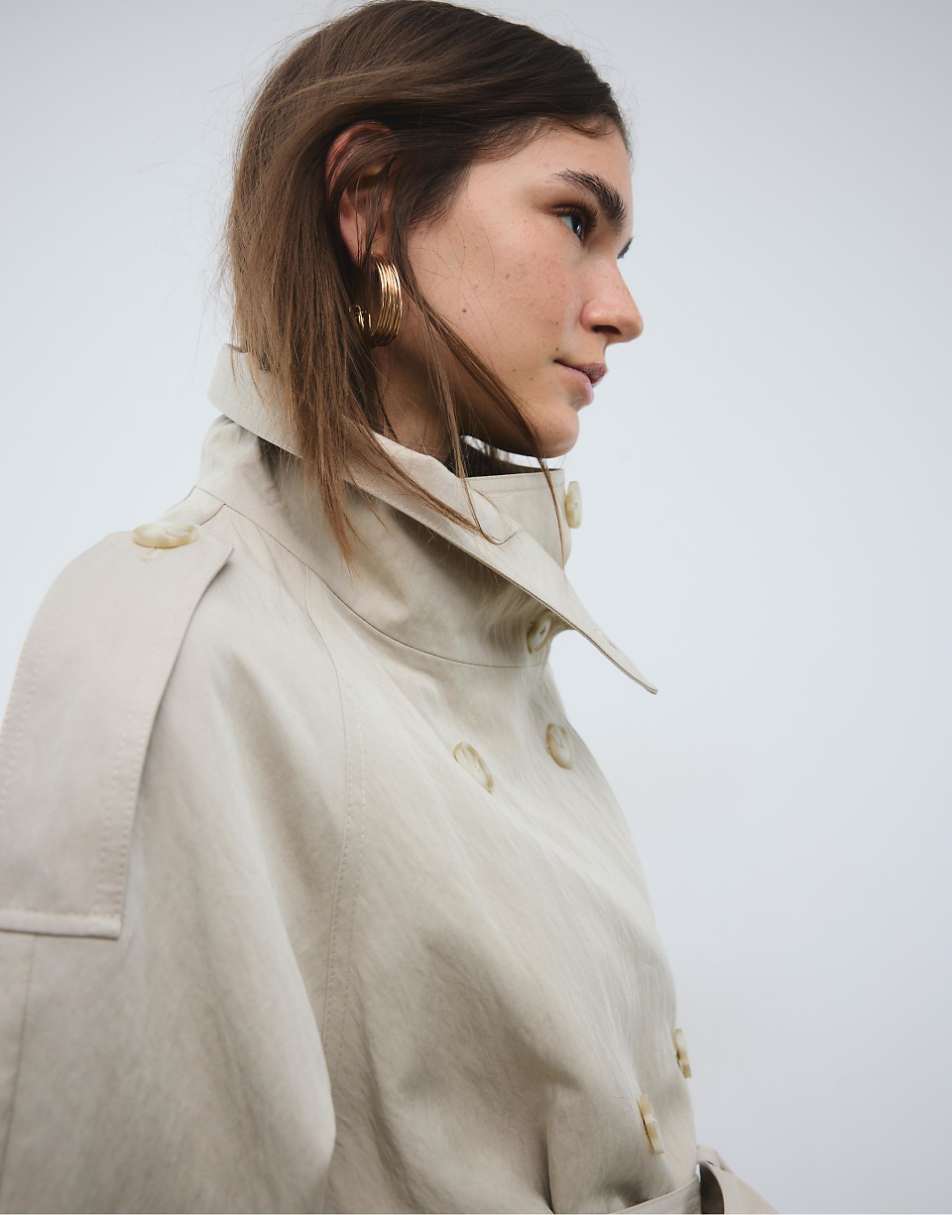 CROPPED TRENCHCOAT