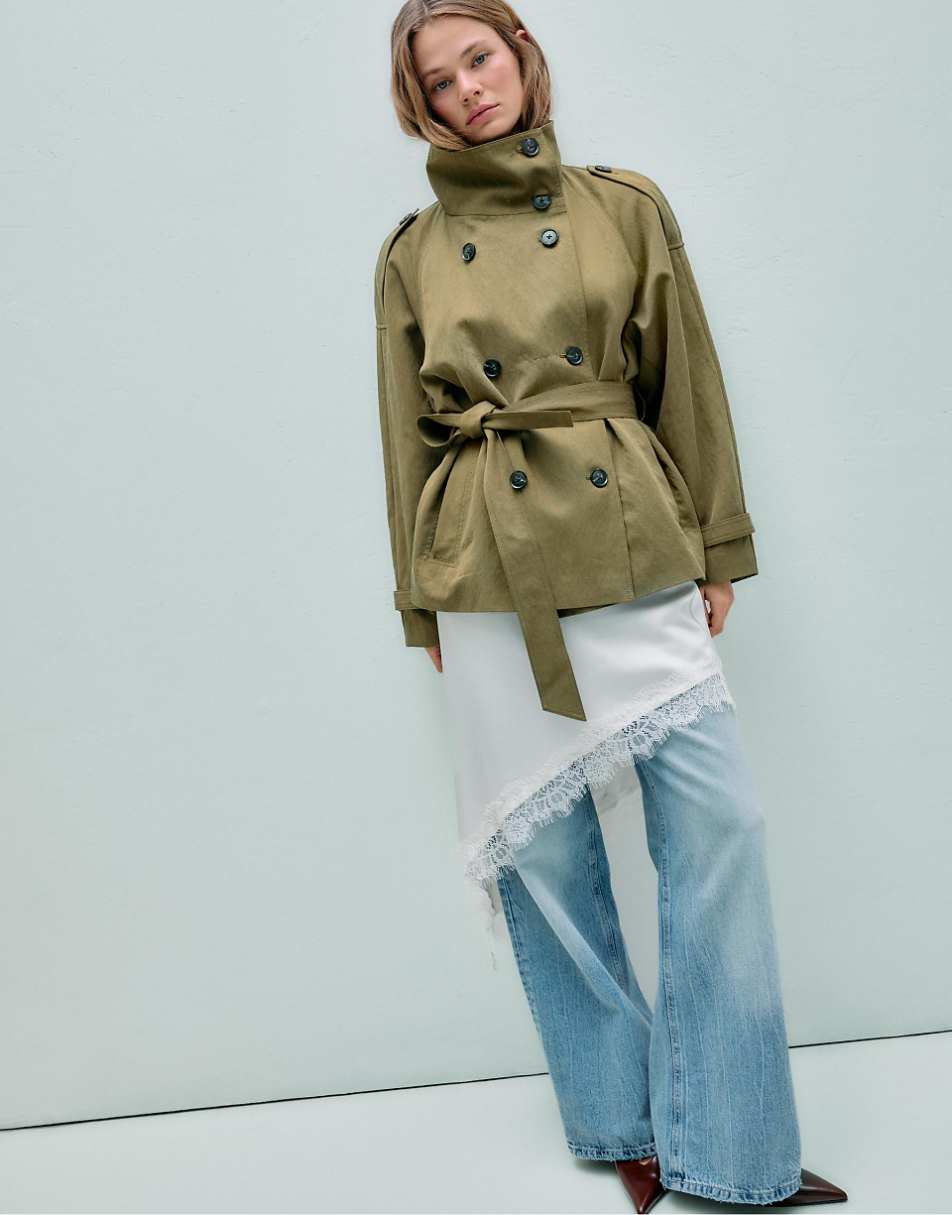 CROPPED TRENCHCOAT