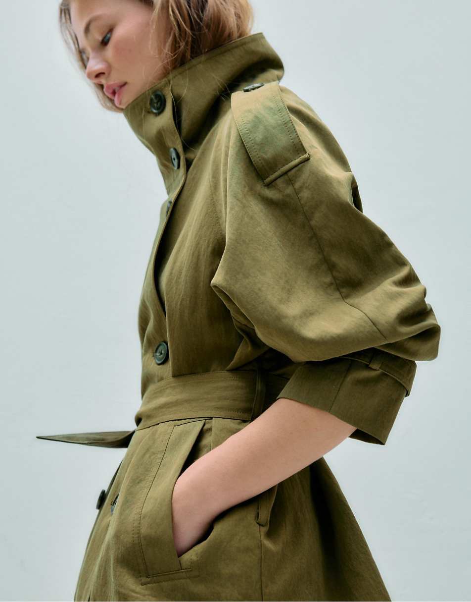 CROPPED TRENCHCOAT
