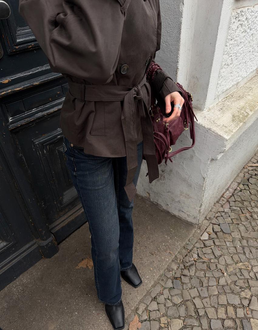 CROPPED TRENCHCOAT
