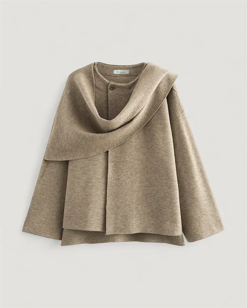 KURZER MANTEL MIT SCHAL