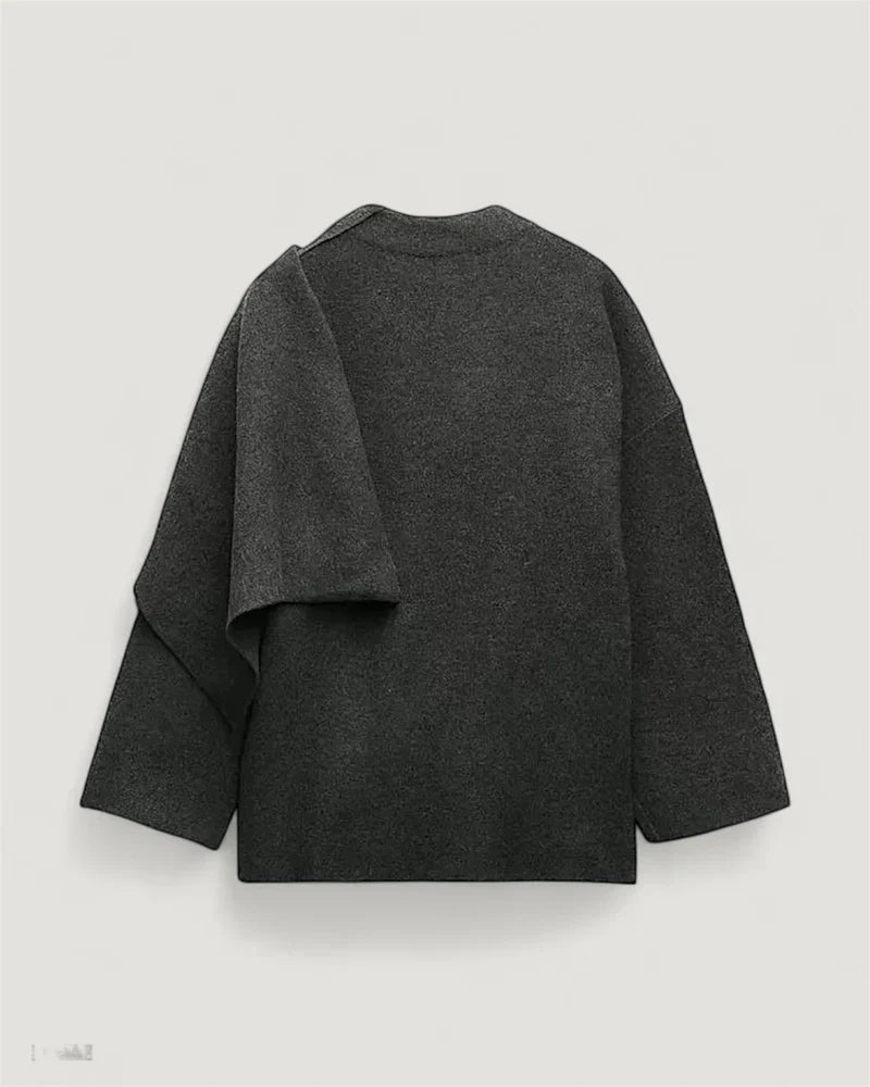 KURZER MANTEL MIT SCHAL