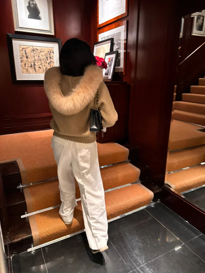 CARDIGAN MIT FELLBESATZ