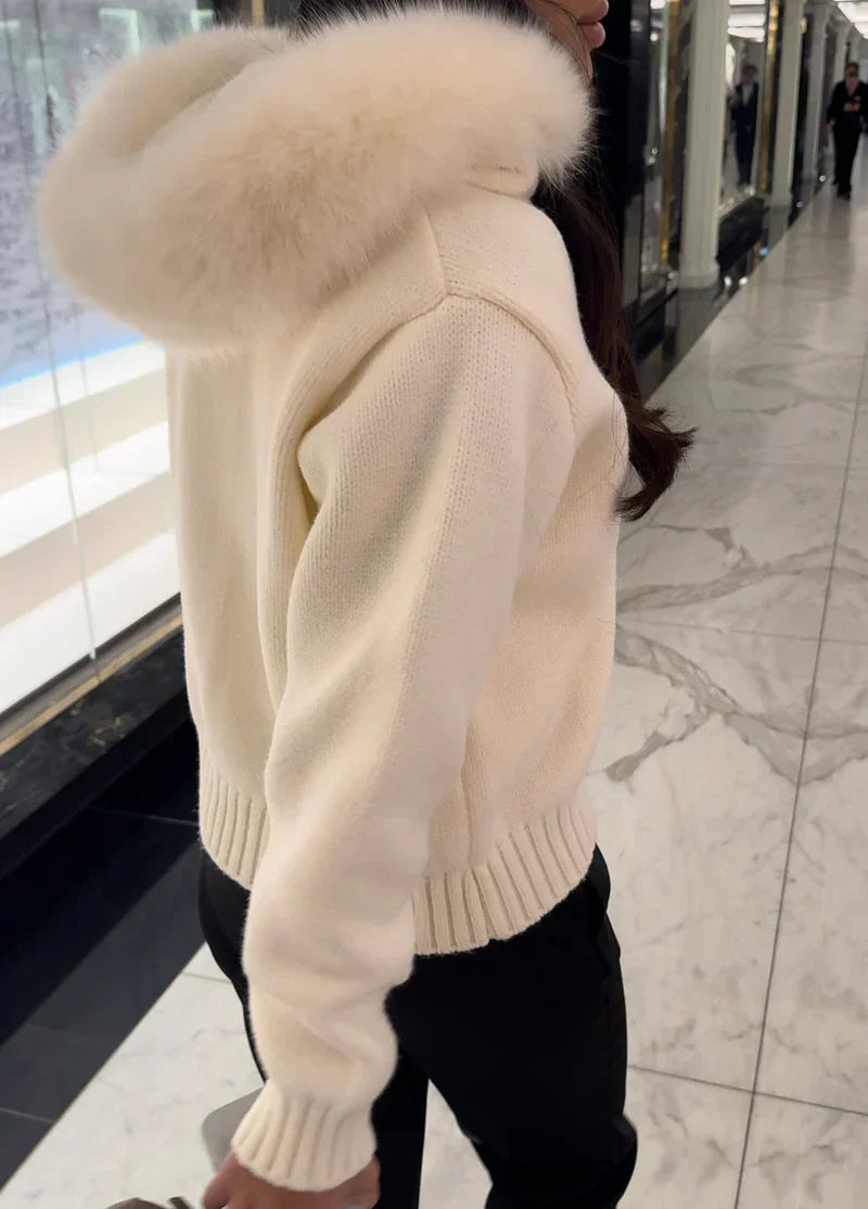 CARDIGAN MIT FELLBESATZ