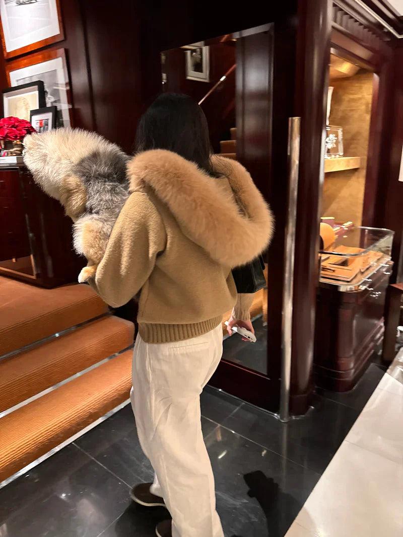 CARDIGAN MIT FELLBESATZ