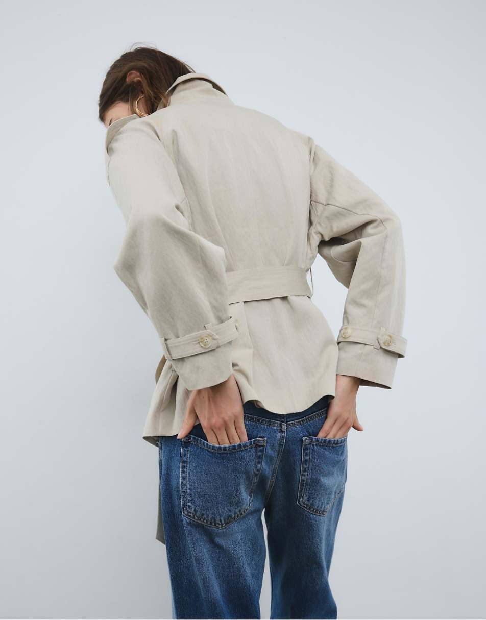 CROPPED TRENCHCOAT