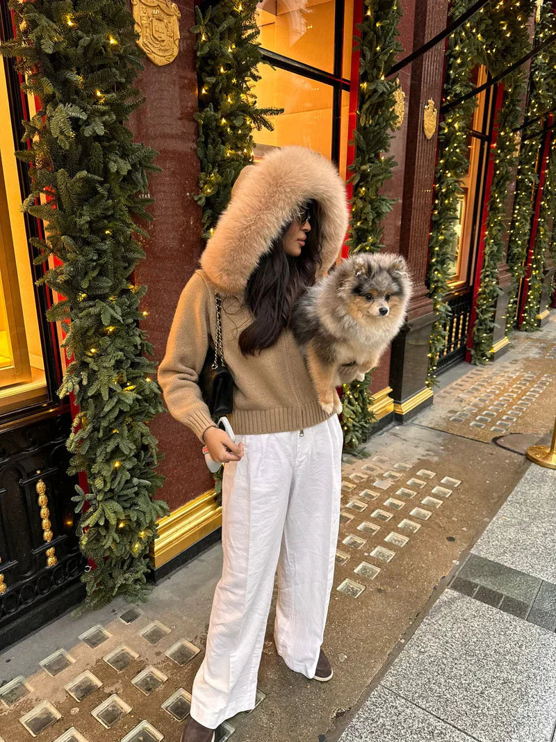 CARDIGAN MIT FELLBESATZ