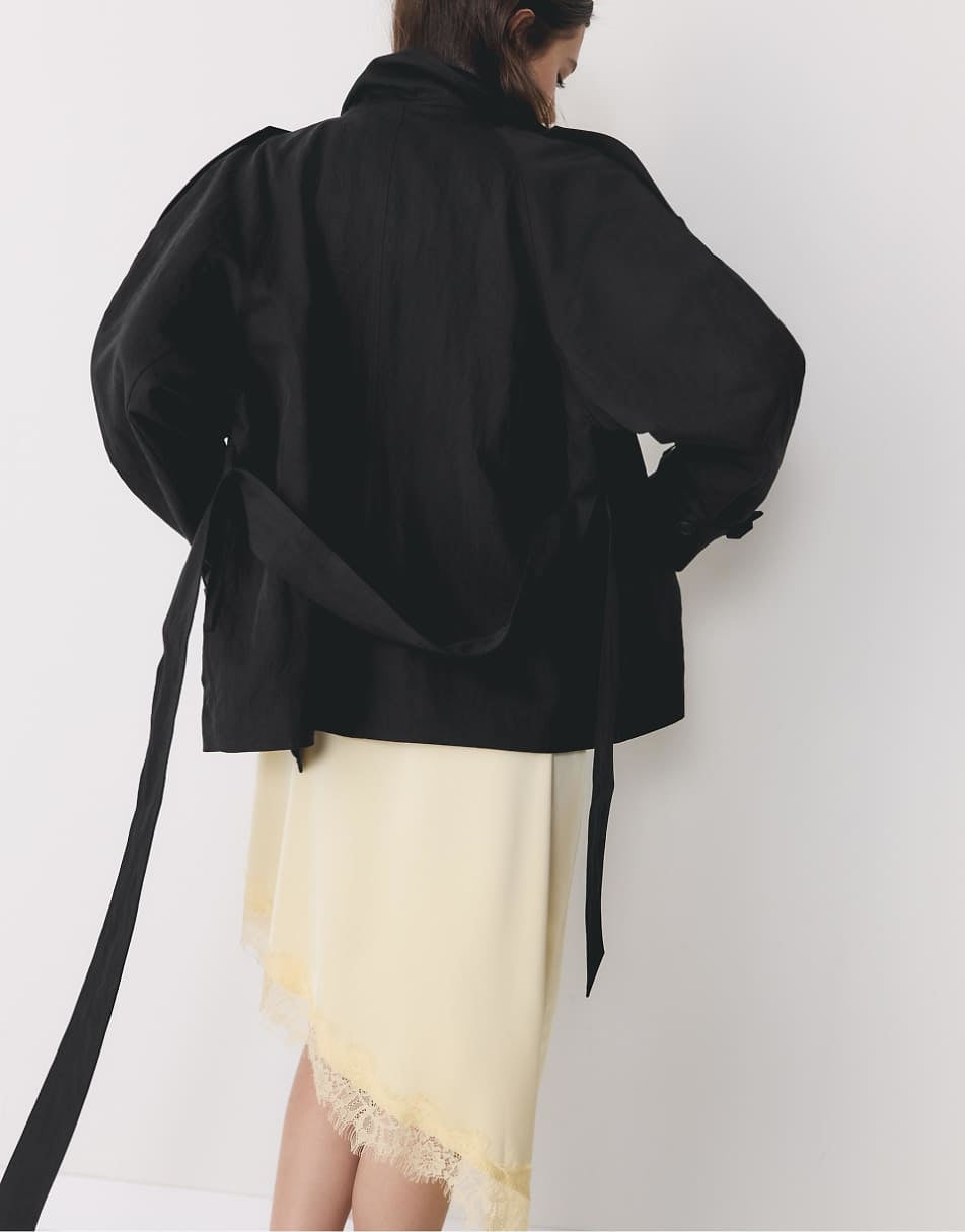 CROPPED TRENCHCOAT