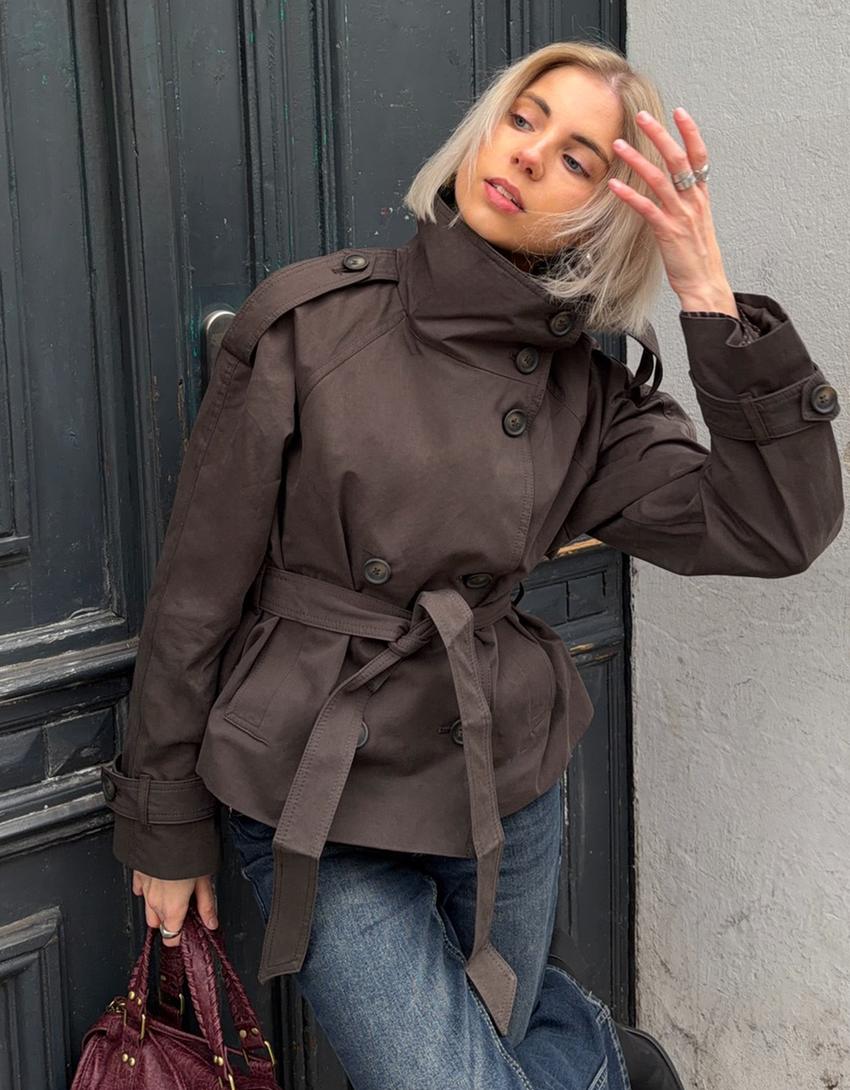 CROPPED TRENCHCOAT