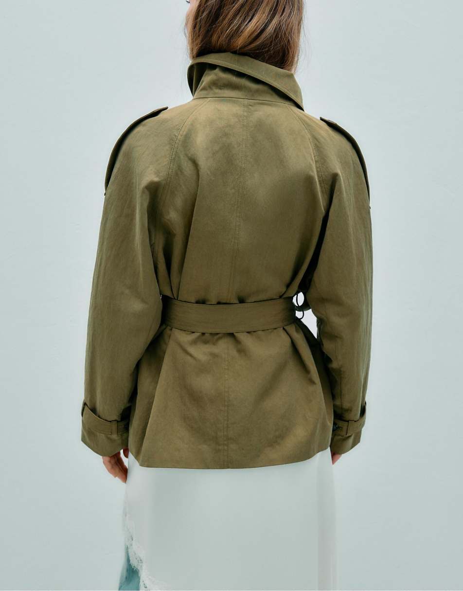 CROPPED TRENCHCOAT