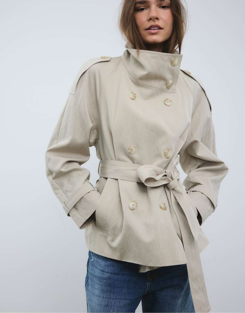 CROPPED TRENCHCOAT